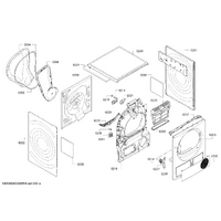 Bosch Genuine case-rear part for Bosch Dryers Suits: WTW87583 WTW875ECO WTW875W0 WTW87660GB WTW877W0FG Spare Part No: 00713046 spare part