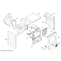 Bosch Genuine case-rear part for Bosch Dryers Suits: WTX87EH0TR WTX87EH1OE WTX88EH9GB WTY86701EE WTY86710GR Spare Part No: 00713046 spare part