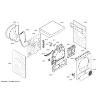 Bosch Genuine case-rear part for Bosch Dryers Suits: WTY86780TI WTY86790GB WTY86890IT WTY87640WW WTY87700NL Spare Part No: 00713046 spare part