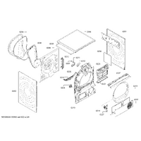 Bosch Genuine case-rear part for Bosch Dryers Suits: WTY87701 WTY87701FG WTY87701NL WTY87702 WTY87760TR Spare Part No: 00713046 spare part