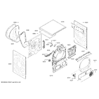 Bosch Genuine case-rear part for Bosch Dryers Suits: WTY877SL WTY877W0AU WTY877W8IT WTY88701 WTY88701AU Spare Part No: 00713046 spare part