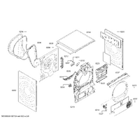 Bosch Genuine case-rear part for Bosch Dryers Suits: WTY8873D WTY88780EU WTY88783NL WTY8878WPL WTY887W0EE Spare Part No: 00713046 spare part