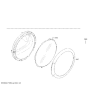 Bosch Genuine ring for Bosch Dryers Suits: WTW863R6 WTW863V1 WTW863W1 WTW86430FF WTW86490FF Spare Part No: 00747799 spare part