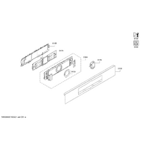 Bosch Genuine Door Latch 12016681 for BOSCH CMG87 Series spare part