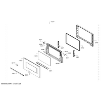 Bosch Genuine Handle-Door for BOSCH CMA58 Series Microwave Oven with Hot Air | Part No: 11024194 spare part