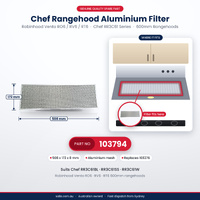 Chef Chef Rangehood 508X172X8 mm Aluminium Filter spare part