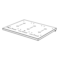 Chef Genuine Hob Glass & Bracket & Frame For Chef Spare Part No: 305614007 spare part