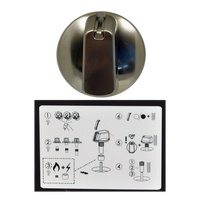 Genuine Knob Single- Universal Kit Stainless Steel Appearance, 55mm Skirt For Chef Spare Part No: UK-55S1