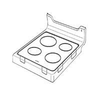 Chef Genuine Hob Ceramic Glass And Frame Only 600rc White For Chef WLE645WA Spare Part No: 0609001455 spare part