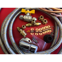 Bromic Caravan LPG Bayonet Install Kit 2 M  Camper Weber Q Baby Q Retrofit 3/8 COPPER spare part