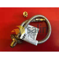 Bromic LPG Gas Stainless S Braided Hose 1/4" Caravans Motorhomes, Boat  450mm PIGTAIL spare part