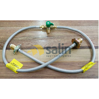 Aqua LPG Changeover Valve Kit & Gas Pigtail Hose for Caravan House SS Braided 450mm spare part