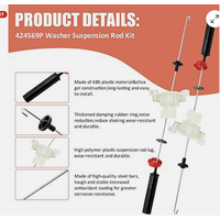 Fisher & Paykel Fisher & Paykel Washer Tub Suspension Rod  Kit  WA1068G1 WA8560G1   (93232-A) spare part