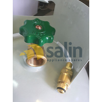 Bromic POL Cylinder Adaptor to 1/4" BSP male gas fitting straight caravan spare part