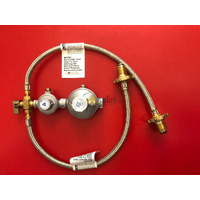 Bromic LPG REGULATOR KIT TWIN STAGE 250MJ SUIT CARAVAN AND HOME USE (W/FLEX HANDWHEEL) spare part