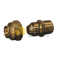 Gameco 60 Deg BSP FLARE FITTING MALE UNION | UNION 3/8 MBSP FL X 3/8 MBSP C/W NUT S/N CG-43 spare part