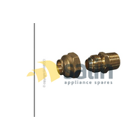 Gameco LPG AIR CONDITIONER 60 DEG BSP FLARE MALE UNION FITTING | CG-43 UNION 3/8 MBSP FL x 3/8 MBSP C/W NUT spare part