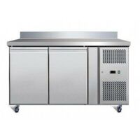 BRAND NEW STAINLESS STEEL 2 DOOR BENCH REFRIGERATOR, FRIDGE 1.5M LONG GN2100BT