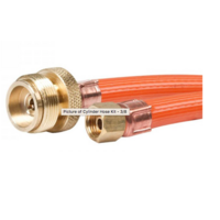 Bromic COMPANION AQUACUBE LOGIC PORTABLE SHOWER LPG GAS HOSE 3/8" X BOM 1.5M spare part