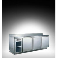 STAINLESS STEEL BENCH 3 DOORS FRIDGE AND FREEZER  COMPO 910 x 2055x 750mmHWD