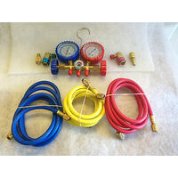 Universal R410a AIR CONDITIONING AND REFRIGERATION MANIFOLD  GAUGES WITH HOSES spare part
