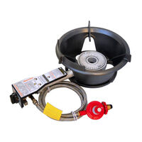 Free Pick Up Rambo SafetyHigh Pressure Gas Wok Burner HPA100LPB Regulator Hose