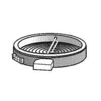 Chef CHEF CERAMIC HOTPLATE ELEMENT 0122004482K ESLUFCW EG2FCW FEO1CBL FEO1CSS FEO1CW spare part