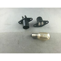 LG 2 x LG SAMSUNG SHARP PANASONIC MICROWAVE OVEN LIGHT GLOBE LAMP BASE & GLOBE SET spare part