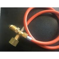 LPG  BBQ  HEATER COOKER CYLINDER GAS   HOSE  EXTENSION POL M x POL FEMALE  1M