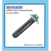 Universal LAMBER 3000W TRIPLE HEATING ELEMENT GEV416230 0300011 KIT spare part
