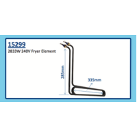 2833W 240V FRYER ELEMENT 15299