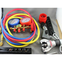 Universal MANIFOLD GAUGE SET R134A R22 R404A KIT  AND FLARING TOOL SET   PIPE CUTTER spare part