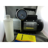 Universal 2 STAGE 6CFM REFRIGERATION VACUUM PUMP  3" VACUUM GAUGE SELONOID VALVE 2DS260S spare part