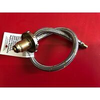 Gas Hose SS Single Regulator Flexible Pigtail 450mm  Caravan Campers LPG 160MJ