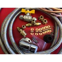 Caravan LPG Bayonet Install Kit  2m  Camper Weber Q Baby Q Retrofit 3/8 COPPER
