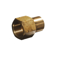 CARAVAN RV HOME SHOP LPG BBQ BRASS ADAPTER  FEMALE  POL x 3/8 " NPT FEMALE