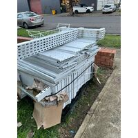 Universal SHOWROOM  OFF WHITE BACK TO BACK AND WALL SHELVING  FREE STANDING spare part