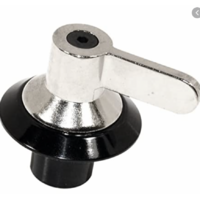 Smeg Smeg Stainless Steel Cooktop Control Knob PGA31G, PGA32G CANALI LONG SHAFT spare part