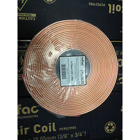 SOFT DRAWN 1/4" 6.35mm 15 METRE ROLL (15M), PANCAKE COPPER  PIPE TUBE AIR CON