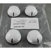 Electrolux WESTINGHOUSE WHITE CONTROL KNOB Pkt4 POH660W PHH285W*00 GHH18W*04  0019777850 spare part