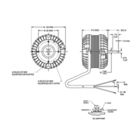 Polar Fasco Commercial Fridge Condensor Fan Motor 50D509-71C 40W 415V 4 POL Hub Shaft spare part
