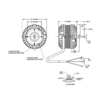 Fasco Commercial Fridge Condensor Fan Motor 50D509-71C 40W 415V 4 POL Hub Shaft