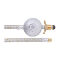 BBQ COOKER CARAVAN  LPG REGULATOR & HOSE SS 10MM 900MM POL x 1/4 BSPF 6260709