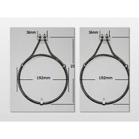 Fisher & Paykel 2 x Fisher & Paykel Oven Fan Forced Element BI602E BI602ED BI602MASE BI602X spare part