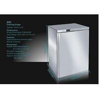 IGLOO CATERING STAINLESS STEEL UNDER BAR FREEZER 115LT 820MM HIGH - 24C TEMP