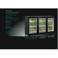 BRAND NEW TRIPLE DOOR  UNDERBAR  BENCH  BEER  BAR DISPLAY, FRIDGE