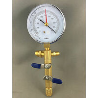 Universal ANALGUE  VACUUM GAUGE REFRIGERATION GAUGE 3 INCH DIAMETER  WITH BALL VALVES spare part