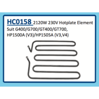 2120W 230V HOTPLATE ELEMENT G400  GT700 HP1500A (V3) HP1505A (V3,V4) HC0158
