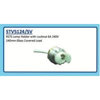Universal RS7S LAMP HOLDER WITH LOCKNUT 6A 240V 240mm GLASS COVERED LEAD STV5124/SV spare part