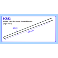 3250W 240V ROTISSERIE SEMAK ELEMENT (TIGHT BEND) SCR32